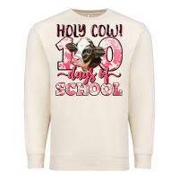 Sandshell holy cow 100 days of school Premium Sweatshirt - LillyAllenDesigns