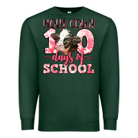 Sports Green holy cow 100 days of school Premium Sweatshirt - LillyAllenDesigns