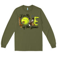 Army Green for the love of the game tennis Long Sleeve Tee - BarkalooDesign