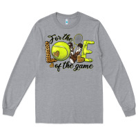 Heather Grey for the love of the game tennis Long Sleeve Tee - BarkalooDesign