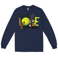 Navy for the love of the game tennis Long Sleeve Tee - BarkalooDesign