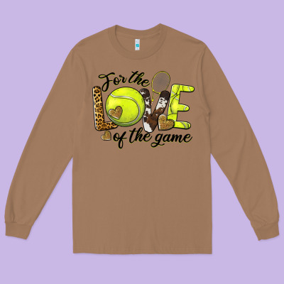 For The Love Of The Game Tennis Long Sleeve Tee Designed By Barkaloodesign