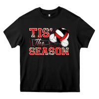 Black tis' the season volleyball Heavy Core Tee - Zillion Design Studio