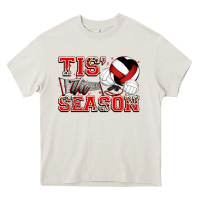 Cream tis' the season volleyball Heavy Core Tee - Zillion Design Studio