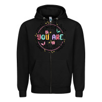 Black you are enough Zipper Hoodie - MaliasSmallBusiness