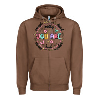 Chestnut you are enough Zipper Hoodie - MaliasSmallBusiness