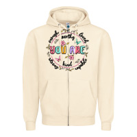 Sandshell you are enough Zipper Hoodie - MaliasSmallBusiness