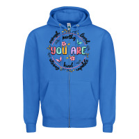 True Royal you are enough Zipper Hoodie - MaliasSmallBusiness