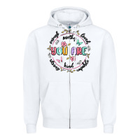 White you are enough Zipper Hoodie - MaliasSmallBusiness