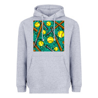 Heather Grey softball bat with leopard and glitter seamless pattern Heavyweight Hoodie - BundleAndBundleShop
