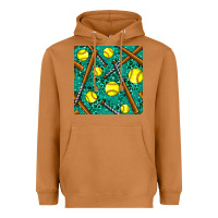 Meerkat softball bat with leopard and glitter seamless pattern Heavyweight Hoodie - BundleAndBundleShop