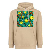 Mushroom softball bat with leopard and glitter seamless pattern Heavyweight Hoodie - BundleAndBundleShop