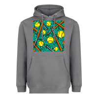Storm softball bat with leopard and glitter seamless pattern Heavyweight Hoodie - BundleAndBundleShop