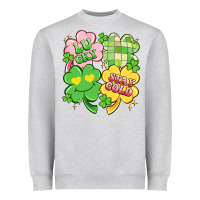 Heather Grey lucky stay gold Heavyweight Sweatshirt - Artiststas