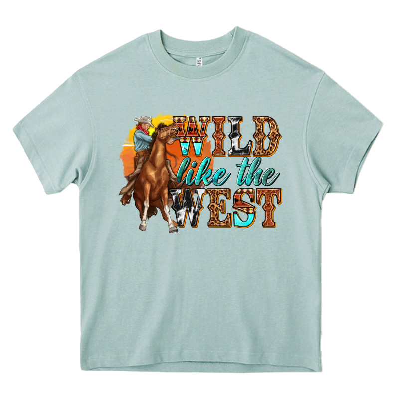 Wild Like West Heavy Core Tee by texasbilliewilder | Teevron