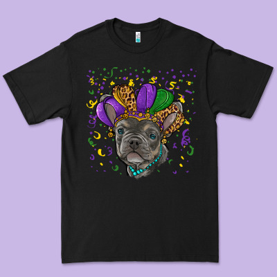 Premium Tee mardi gras french bulldog