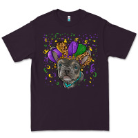 Plum mardi gras french bulldog Premium Tee - RanaPortraitStore