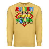 Antique Gold autism is my superpower Premium Sweatshirt - LillyAllenDesigns