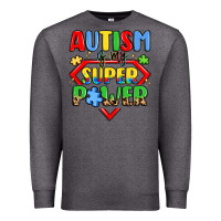 Charcoal Heather autism is my superpower Premium Sweatshirt - LillyAllenDesigns