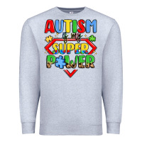 Heather Grey autism is my superpower Premium Sweatshirt - LillyAllenDesigns