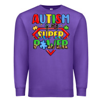 Purple autism is my superpower Premium Sweatshirt - LillyAllenDesigns
