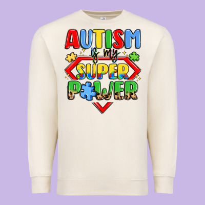 Autism Is My Superpower Premium Sweatshirt Designed By Lillyallendesigns