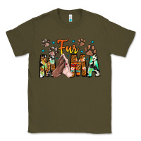 Army Green fur mama Classic Tee - CowhideDigitalArt