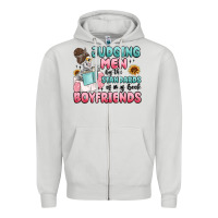 Dove Grey judging men by the standards of my book boyfriends Zipper Hoodie - MaliasSmallBusiness