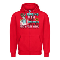 Red judging men by the standards of my book boyfriends Zipper Hoodie - MaliasSmallBusiness