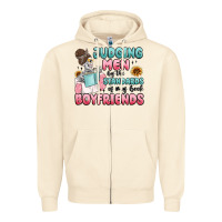 Sandshell judging men by the standards of my book boyfriends Zipper Hoodie - MaliasSmallBusiness