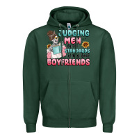 Sports Green judging men by the standards of my book boyfriends Zipper Hoodie - MaliasSmallBusiness