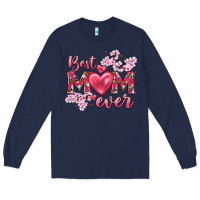 Navy best mom ever Long Sleeve Tee - NancyCooperArtShop