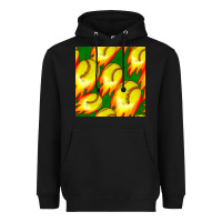 Black softball fire ball seamless pattern Heavyweight Hoodie - BundleAndBundleShop
