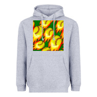 Heather Grey softball fire ball seamless pattern Heavyweight Hoodie - BundleAndBundleShop