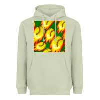 Matcha softball fire ball seamless pattern Heavyweight Hoodie - BundleAndBundleShop