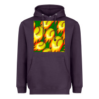 Plum softball fire ball seamless pattern Heavyweight Hoodie - BundleAndBundleShop