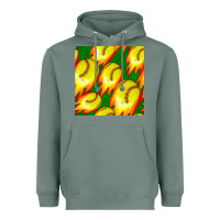 Sage softball fire ball seamless pattern Heavyweight Hoodie - BundleAndBundleShop