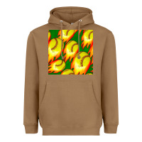 Toasted Coconut softball fire ball seamless pattern Heavyweight Hoodie - BundleAndBundleShop