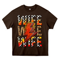 Chocolate Brown wife wife wife Heavy Core Tee - texasbilliewilder