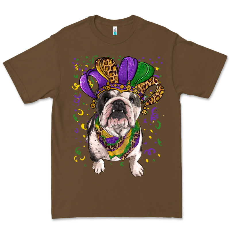 Mardi Gras Hat  English Bulldog Premium Tee by RanaPortraitStore | Teevron