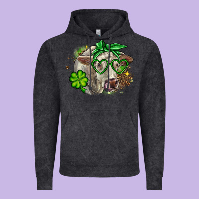 Charolais St. Patrick's Day Vintage Hoodie Designed By Oliviacreatesart