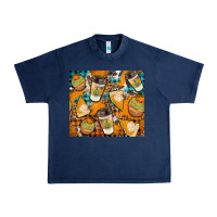 Navy autumun distressed tumbler Urban Heavy Tee - BundleAndBundleShop