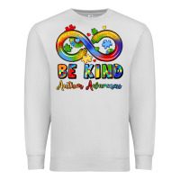 Dove Grey be kind autism awareness infinity symbol Premium Sweatshirt - LillyAllenDesigns