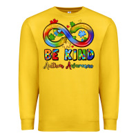 Lemon be kind autism awareness infinity symbol Premium Sweatshirt - LillyAllenDesigns