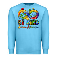 Ocean Blue be kind autism awareness infinity symbol Premium Sweatshirt - LillyAllenDesigns