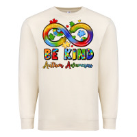 Sandshell be kind autism awareness infinity symbol Premium Sweatshirt - LillyAllenDesigns