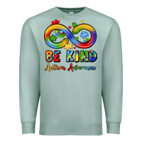 Seafoam be kind autism awareness infinity symbol Premium Sweatshirt - LillyAllenDesigns