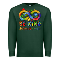 Sports Green be kind autism awareness infinity symbol Premium Sweatshirt - LillyAllenDesigns