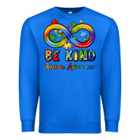 True Royal be kind autism awareness infinity symbol Premium Sweatshirt - LillyAllenDesigns