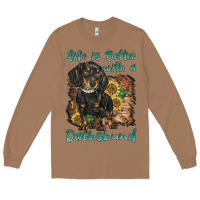 Toasted Coconut life is better with a dachshund Long Sleeve Tee - BarkalooDesign